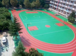 河南洛陽嵩縣 硅PU跑道、球場_其他案例_廣東