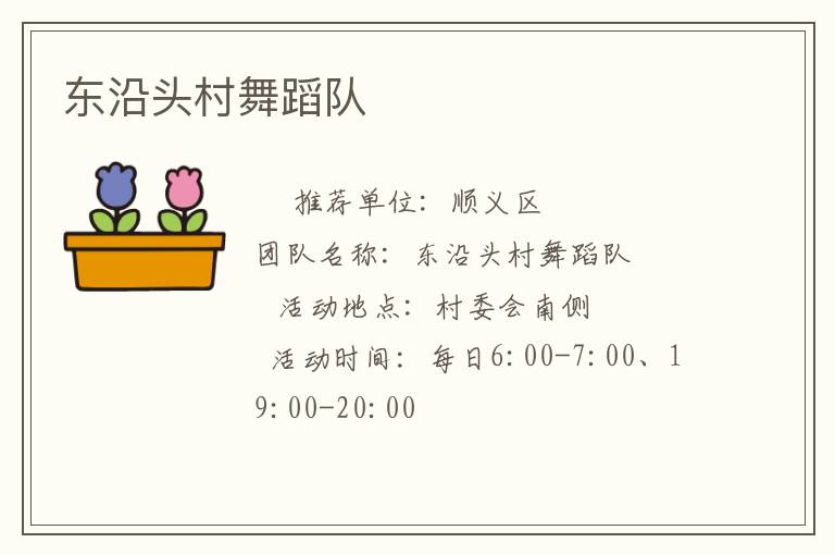 東沿頭村舞蹈隊(duì)