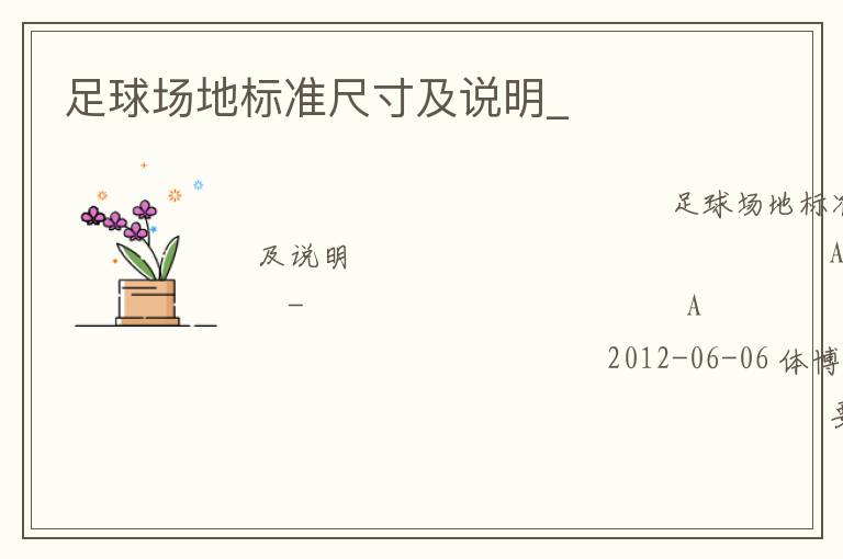 足球場(chǎng)地標(biāo)準(zhǔn)尺寸及說明_