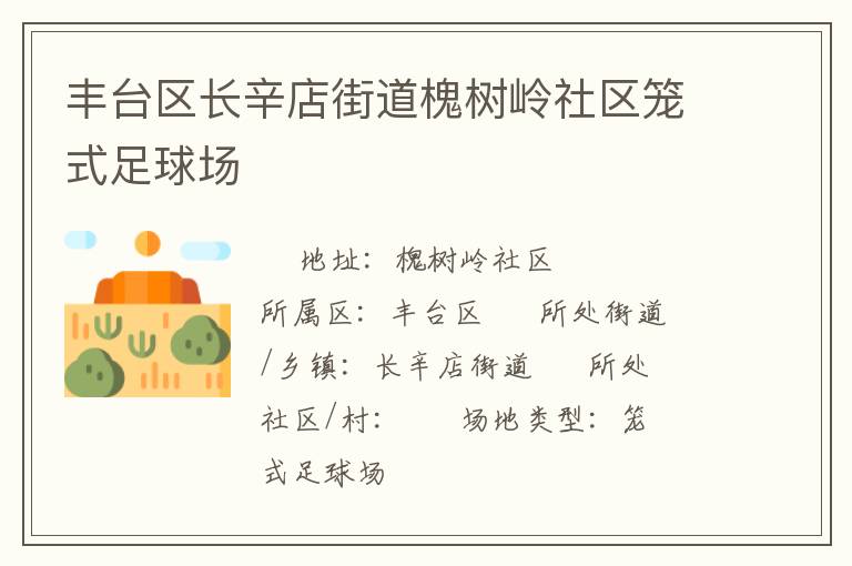 豐臺(tái)區(qū)長辛店街道槐樹嶺社區(qū)籠式足球場(chǎng)