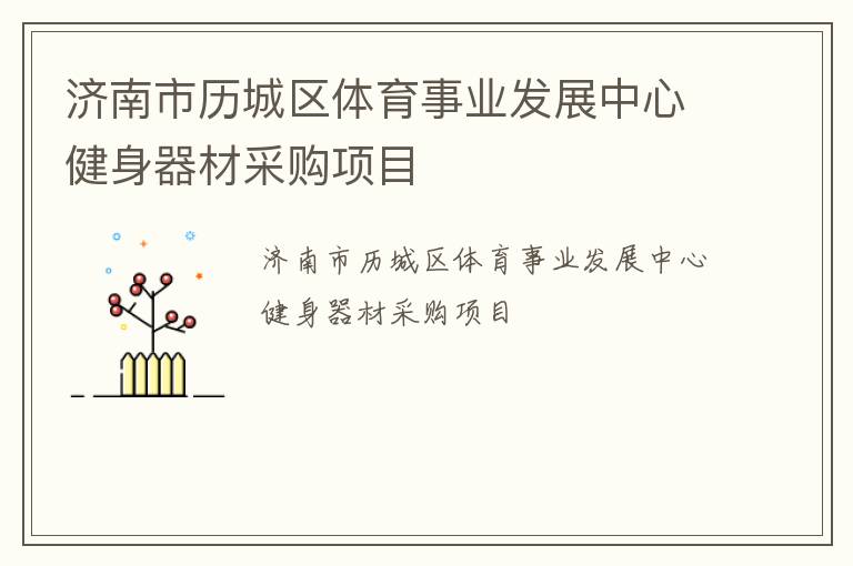 濟(jì)南市歷城區(qū)體育事業(yè)發(fā)展中心健身器材采購(gòu)項(xiàng)目