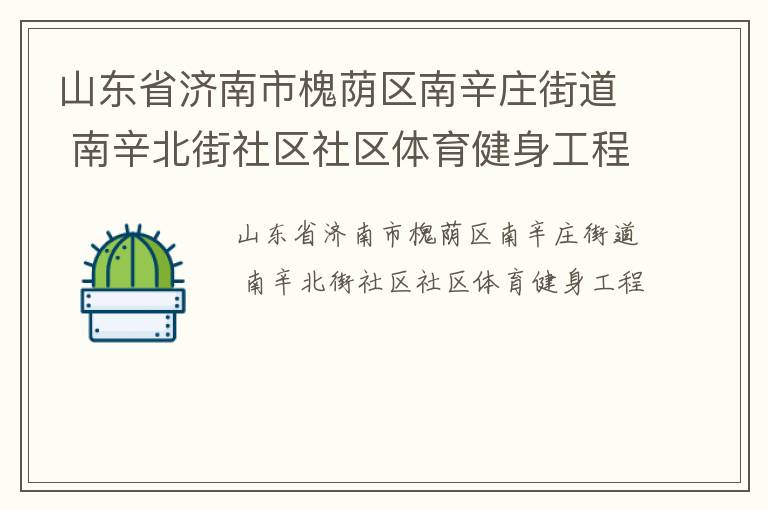 山東省濟南市槐蔭區(qū)南辛莊街道 南辛北街社區(qū)社區(qū)體育健身工程