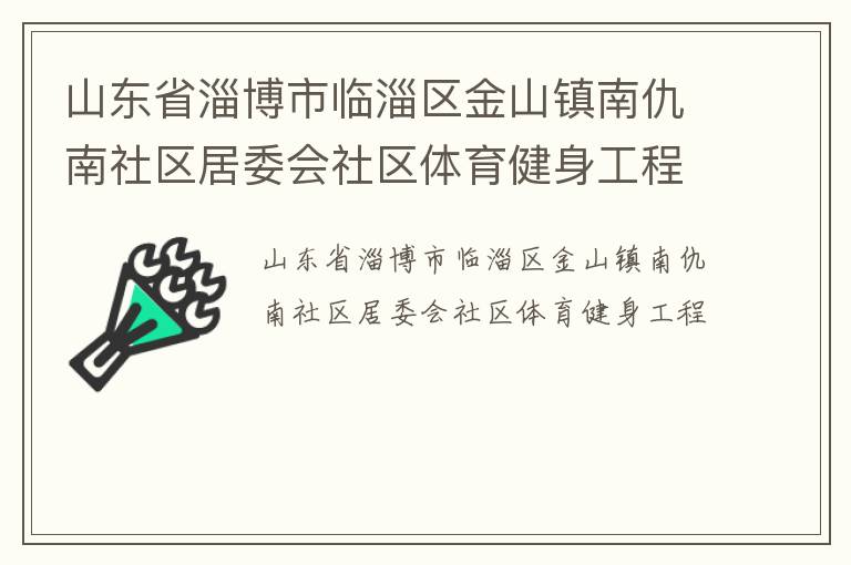 山東省淄博市臨淄區(qū)金山鎮(zhèn)南仇南社區(qū)居委會社區(qū)體育健身工程